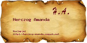 Herczog Amanda névjegykártya